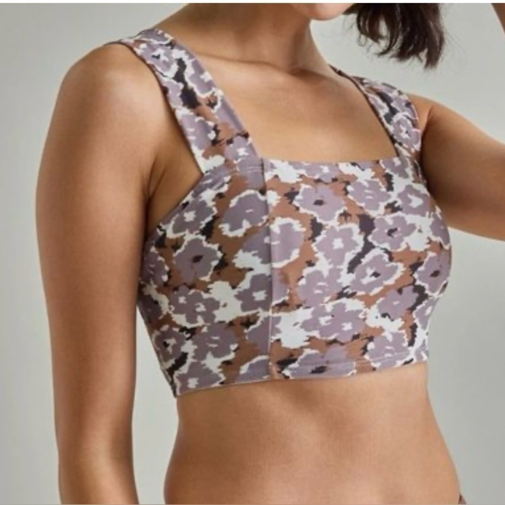 Down East cheetah print swim top large